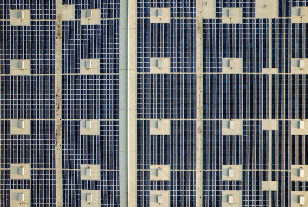 Two rows of rows of blue and white tiles