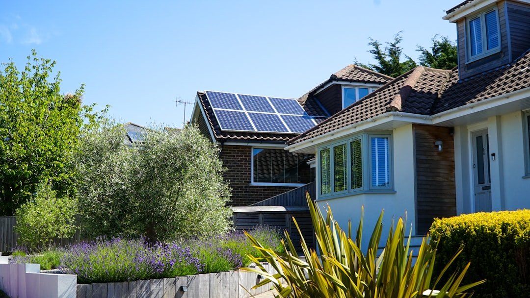 A house with solar panels